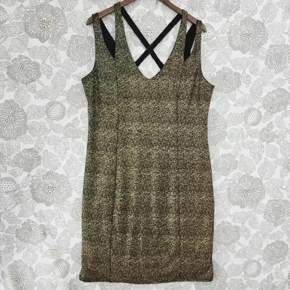 City Chic Dresses & Skirts - City Chic Strappy Shimmer Midi Sleeveless Sheath Dress Size S/ 16W